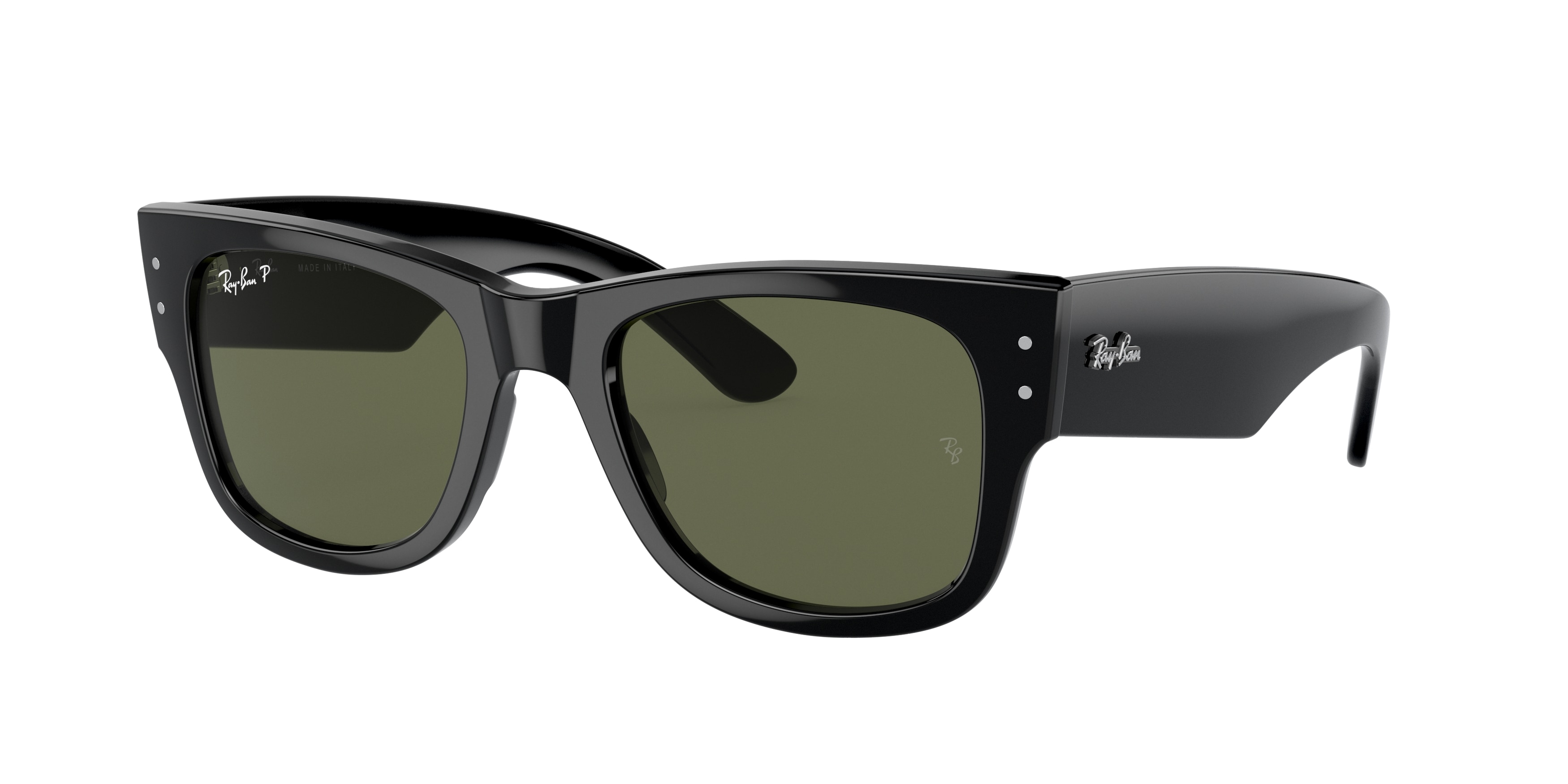 Ray-Ban RB0840S Mega Wayfarer Polarized 901/58 Men's Sunglasses Black Size 51